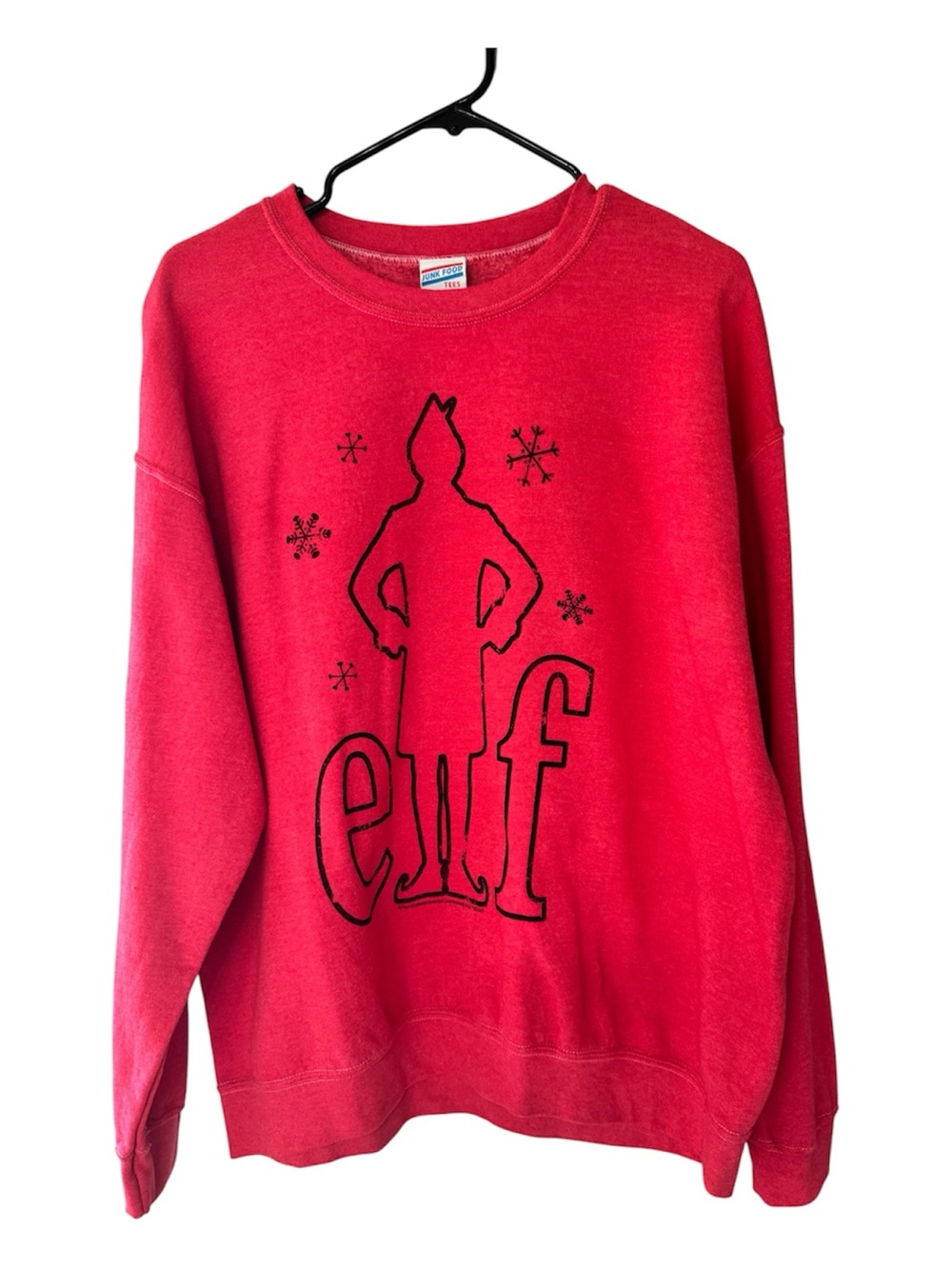 Junk Food Clothing Red 'Elf' Graphic Crew Sweatshirt